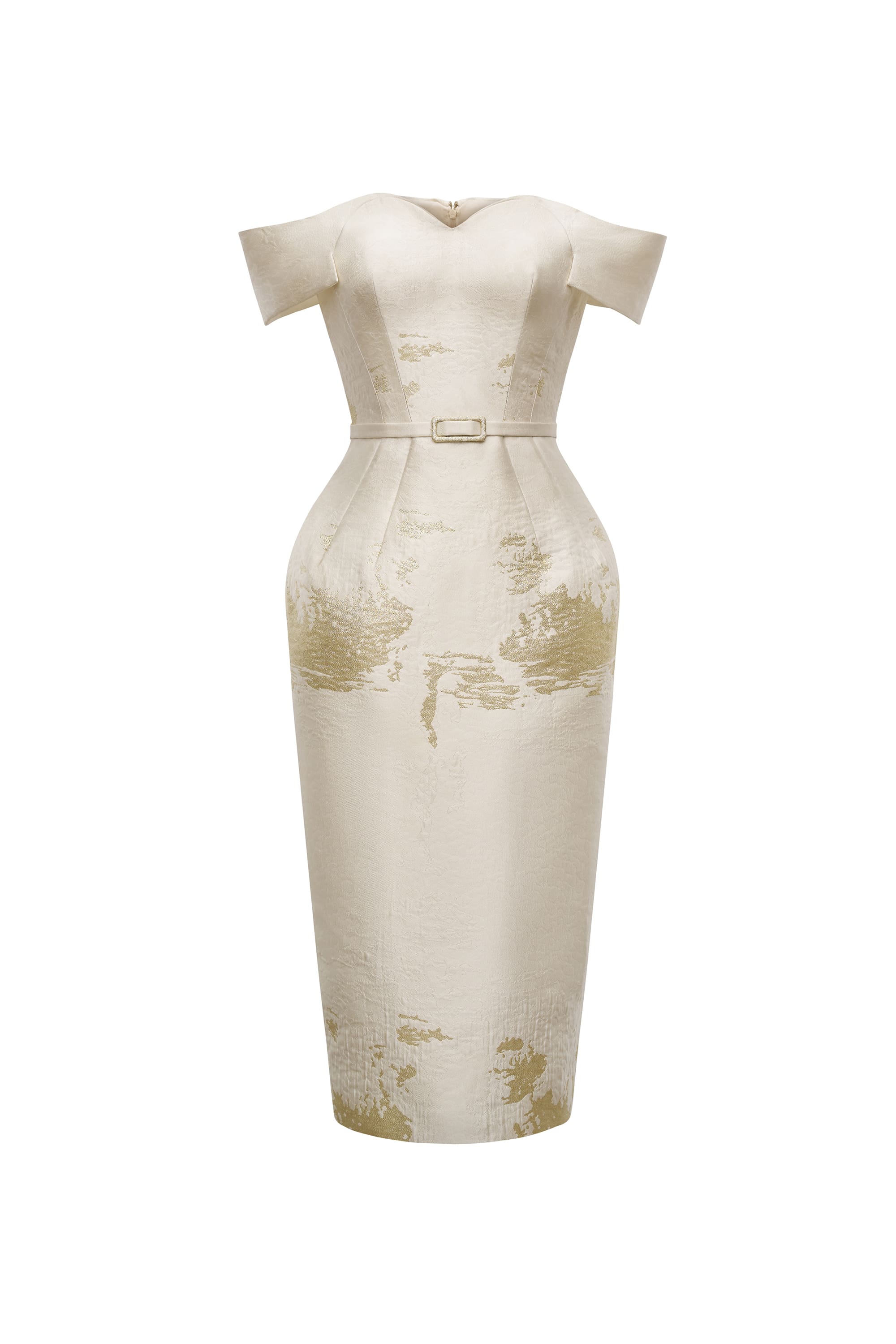 Madeleine Ivory Pencil Dress White / S