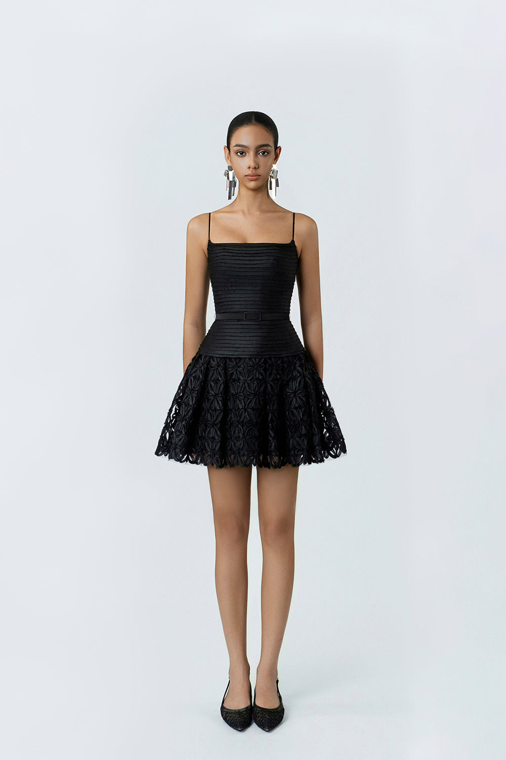 black silk a line dress Verlaine Black Satin Maxi Dress