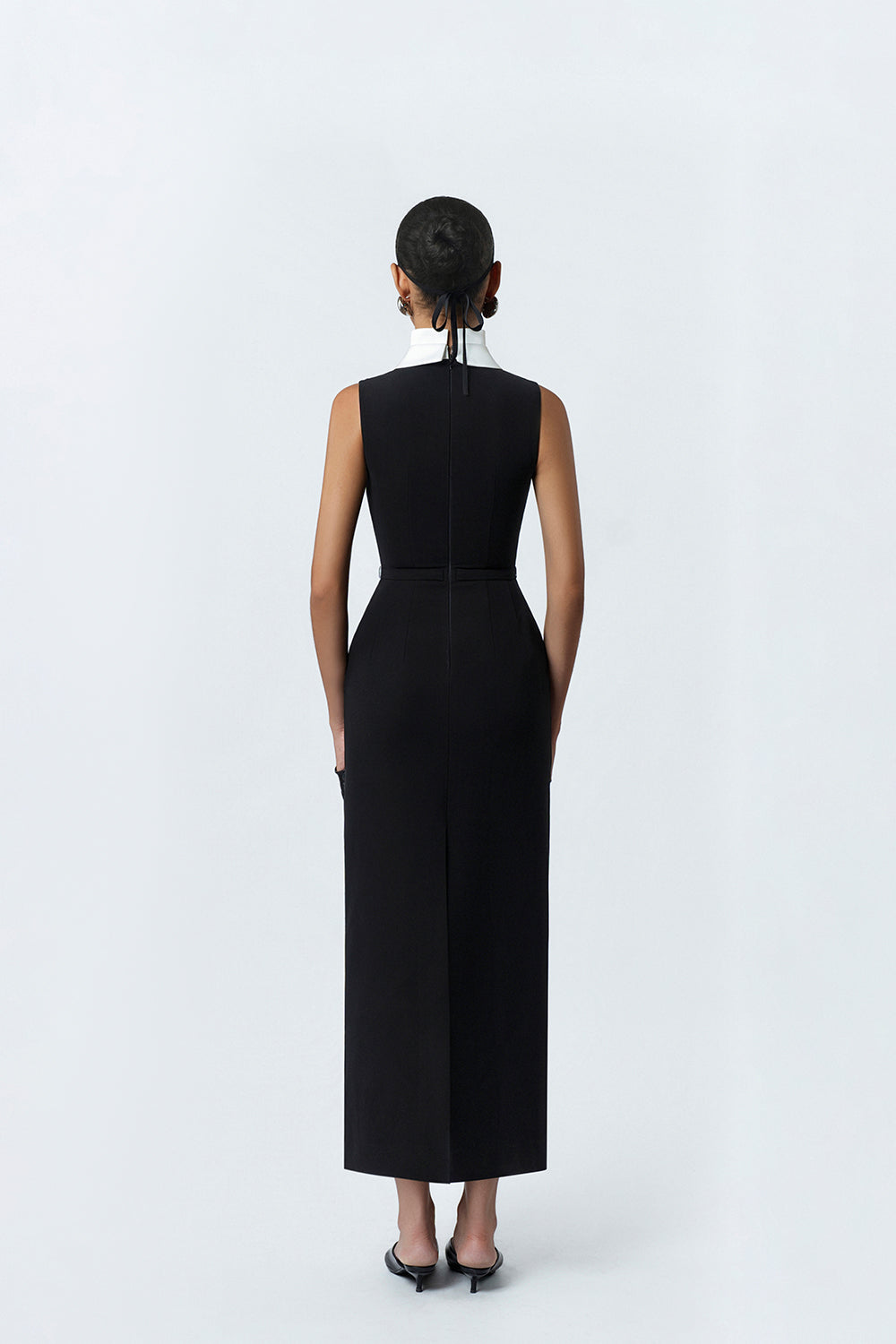 black pencil maxi dress Karen Millen Plus Size Figure Form Bandage Sleeveless Pencil Knit Maxi Dress in Black