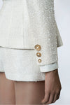 Alura Blazer - Detail Close-Up Tweed Fabric by DeTHEIA