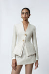 Alura Blazer - Styled on Model Cream Blazer by DeTHEIA