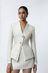 Alura Blazer - Styled on Model Cream Blazer by DeTHEIA