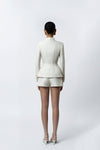 Alura Blazer - Back View Cream Tweed Blazer by DeTHEIA