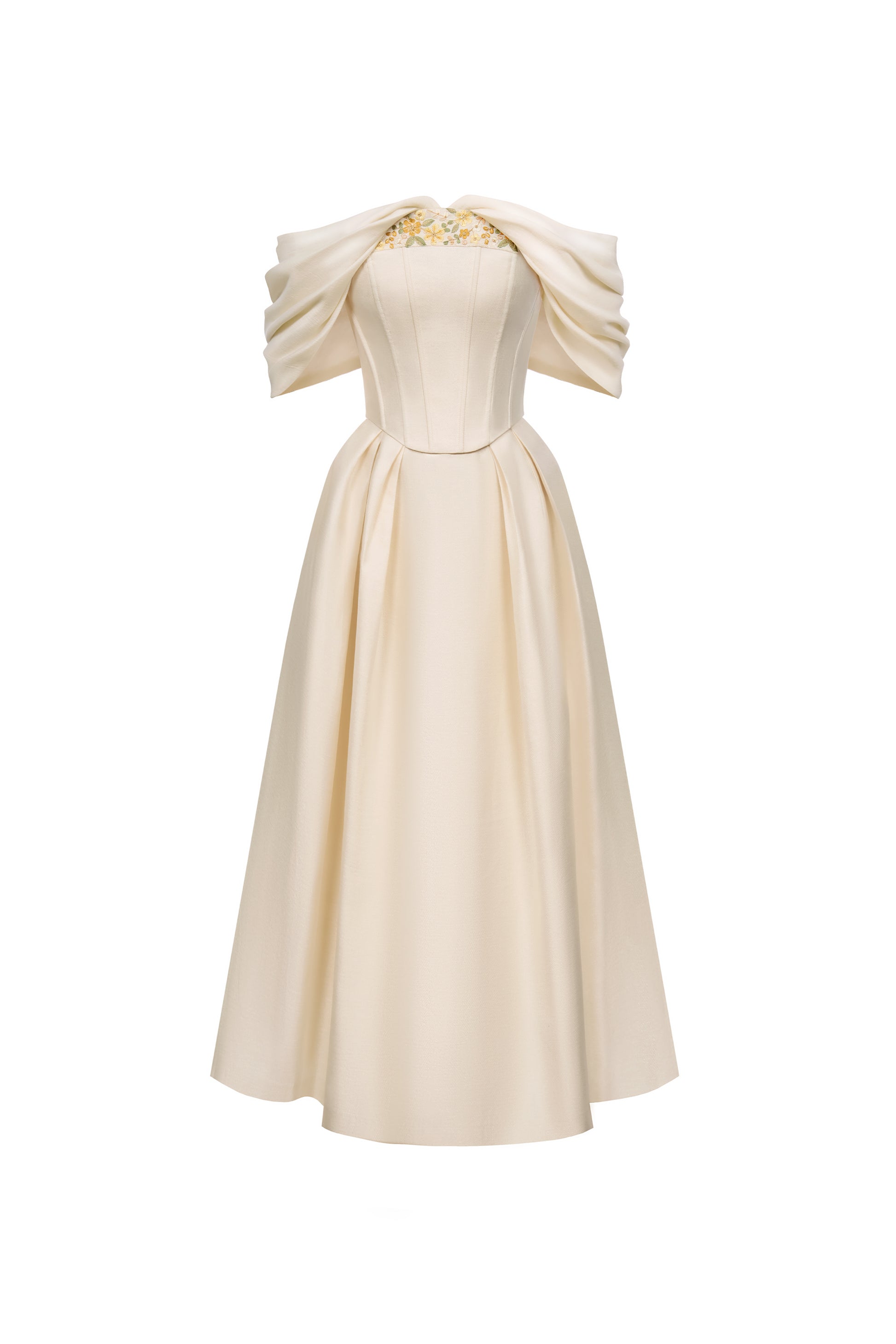 a line dress beige Inspire Chic Women's Button Up A-Line Dress Puff Long Sleeve Tie Waist Business Casual Knee Length Dresses M Beige, Size: Medium