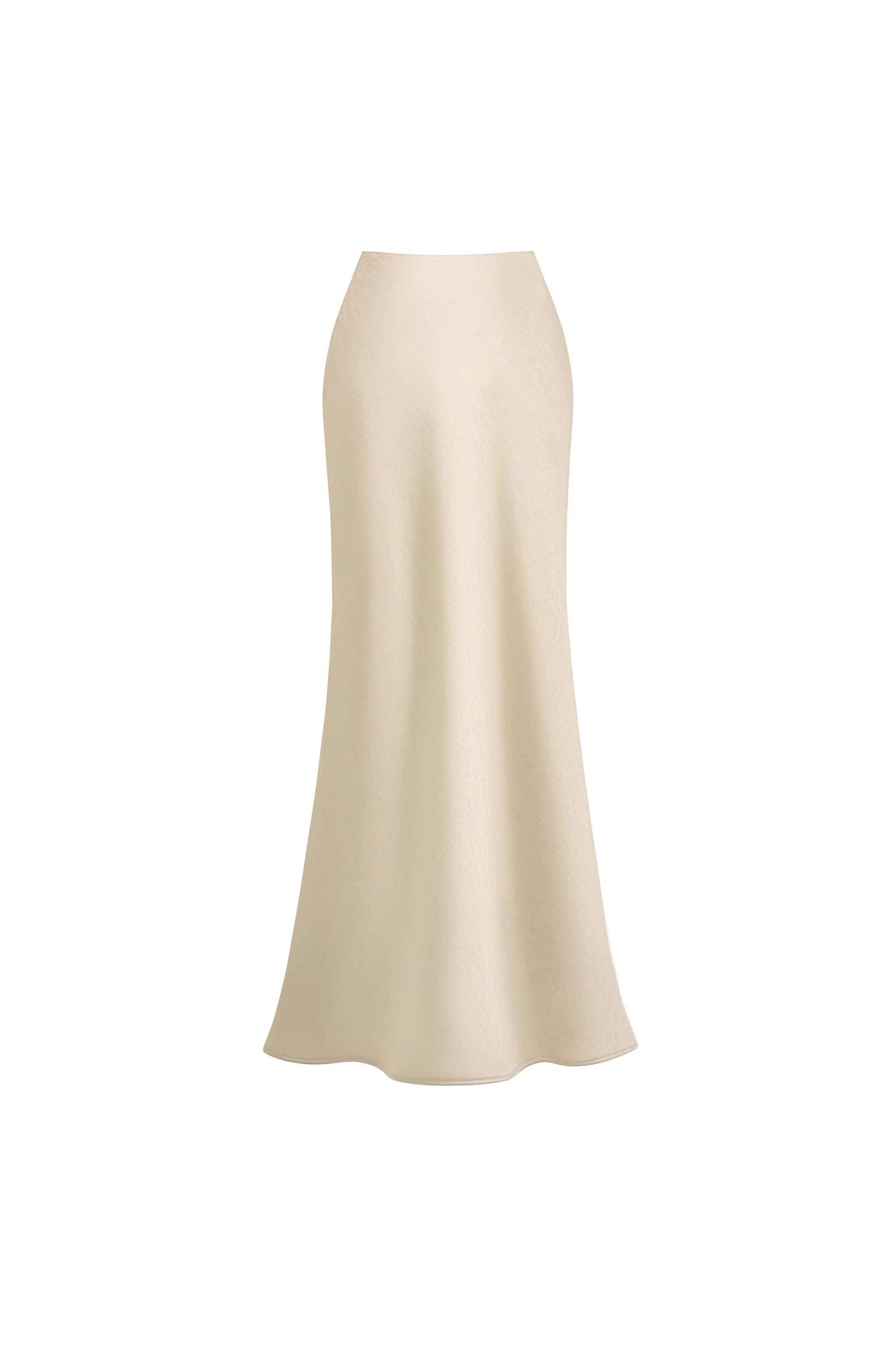 gold high-waisted trumpet skirt with fishtail hem, DeTHEIA De Nona Cometa
