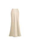 gold high-waisted trumpet skirt with fishtail hem, DeTHEIA De Nona Cometa