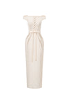 ivory boat-neck pencil midi dress, DeTHEIA De Nona Cometa