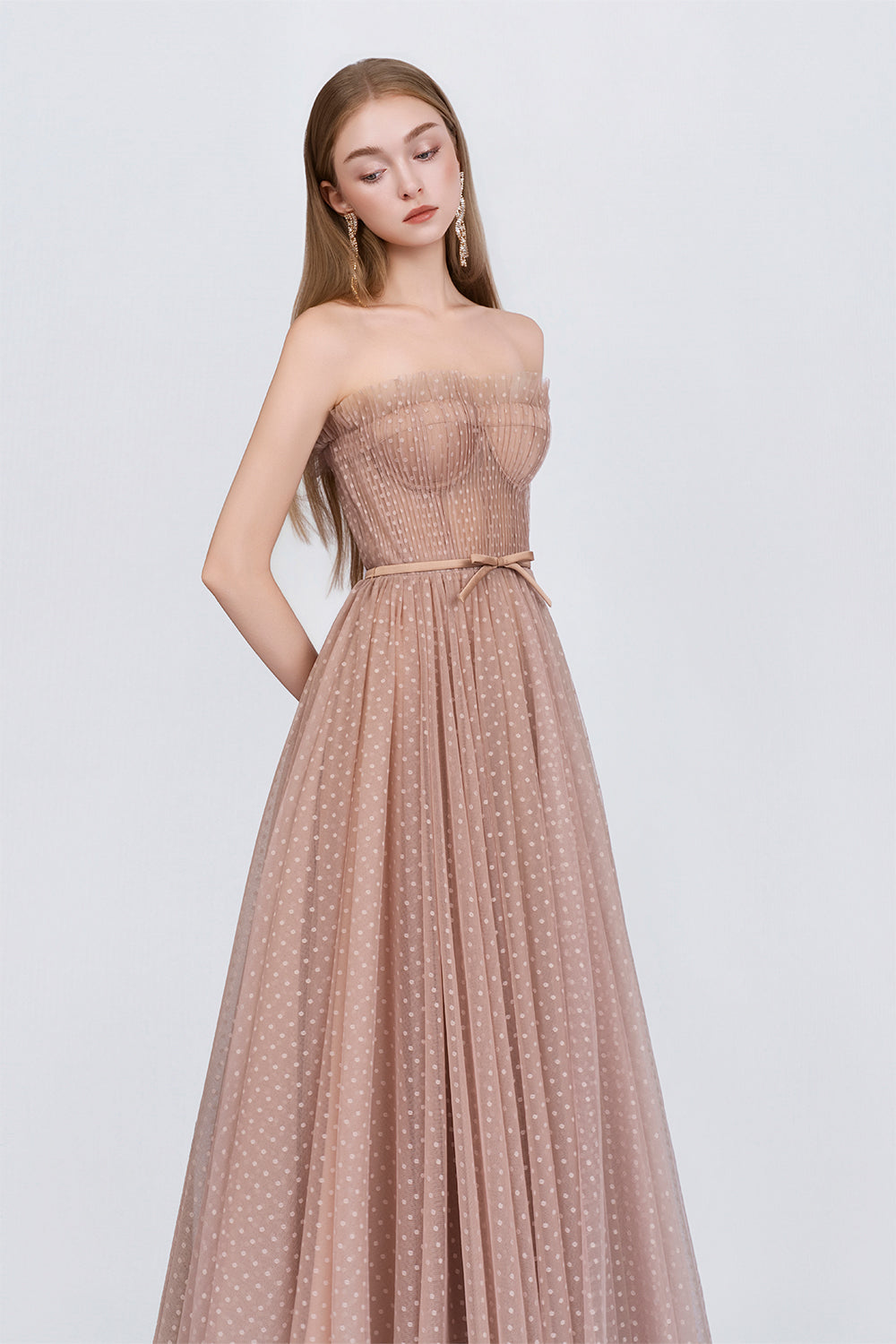 Doriss Dress - Detail Close-Up Mesh Fabric by DeTHEIA