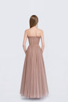 Doriss Dress - Back View Beige Mesh Dress by DeTHEIA