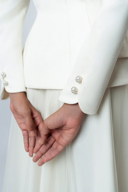Elowen Skirt - Detail Close-Up Silk Fabric by DeTHEIA