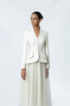 Elowen Skirt - Styled on Model Cream Skirt by DeTHEIA