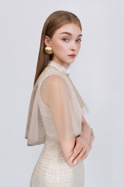 Finette Dress - Detail Close-Up Silk Fabric by DeTHEIA