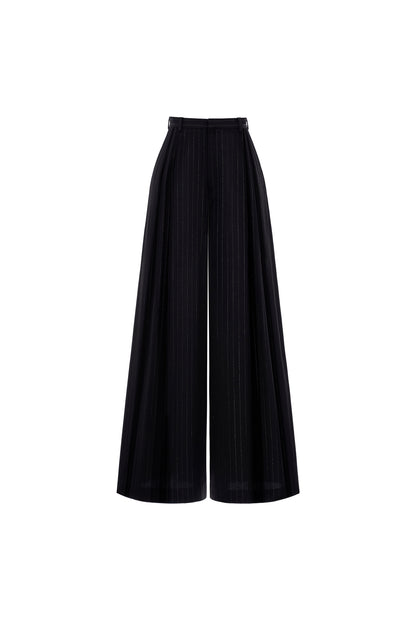 Finette Trousers - Black Tweed Trousers by DeTHEIA