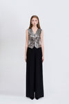 Finette Trousers - Front View Black Tweed Trousers by DeTHEIA