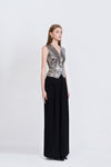 Finette Trousers - Side View Black Tweed Trousers by DeTHEIA