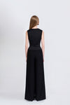 Finette Trousers - Back View Black Tweed Trousers by DeTHEIA