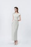 ivory pencil midi dress, DeTHEIA De Nona Cometa