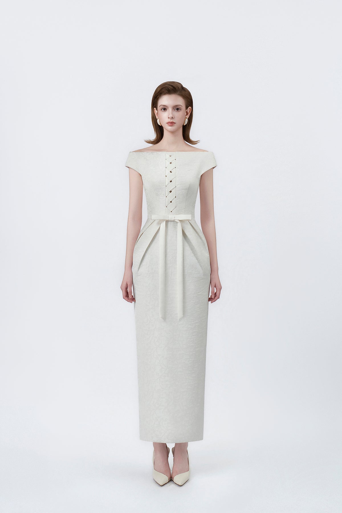 Gertrude Dress – DeTHEIA Ivory / M
