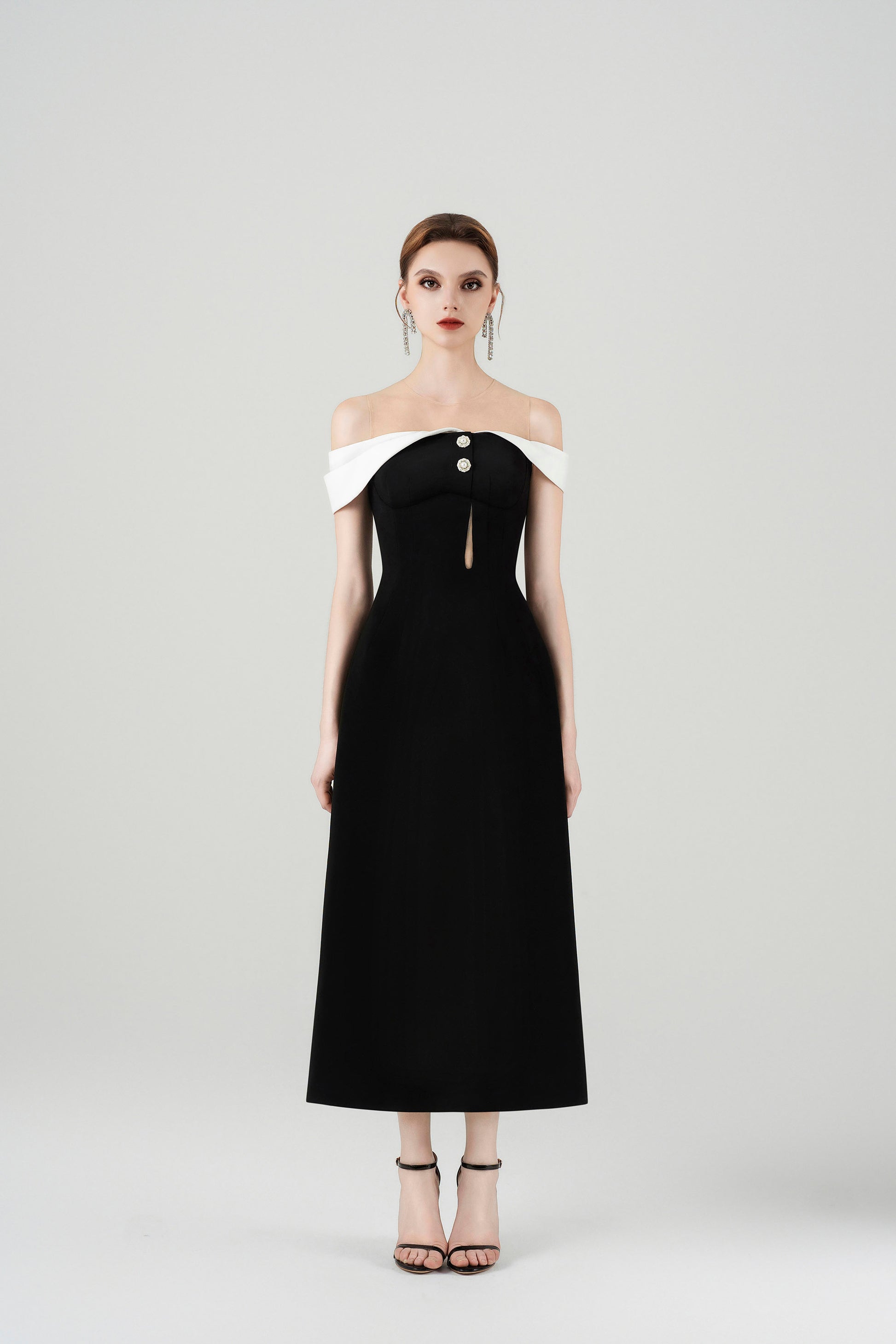 theia black lace dress Black Lace Bodice Gown
