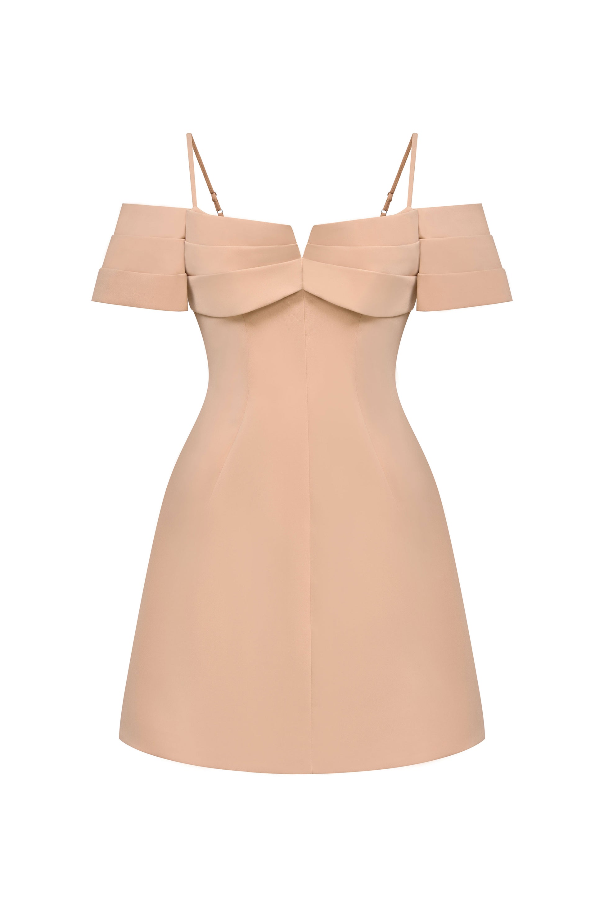 Cecilia Nude A-Line Dress Beige / S