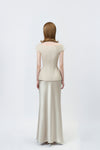 Lumina Beige Peplum Top