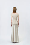 gold trumpet skirt with back zip, DeTHEIA De Nona Cometa