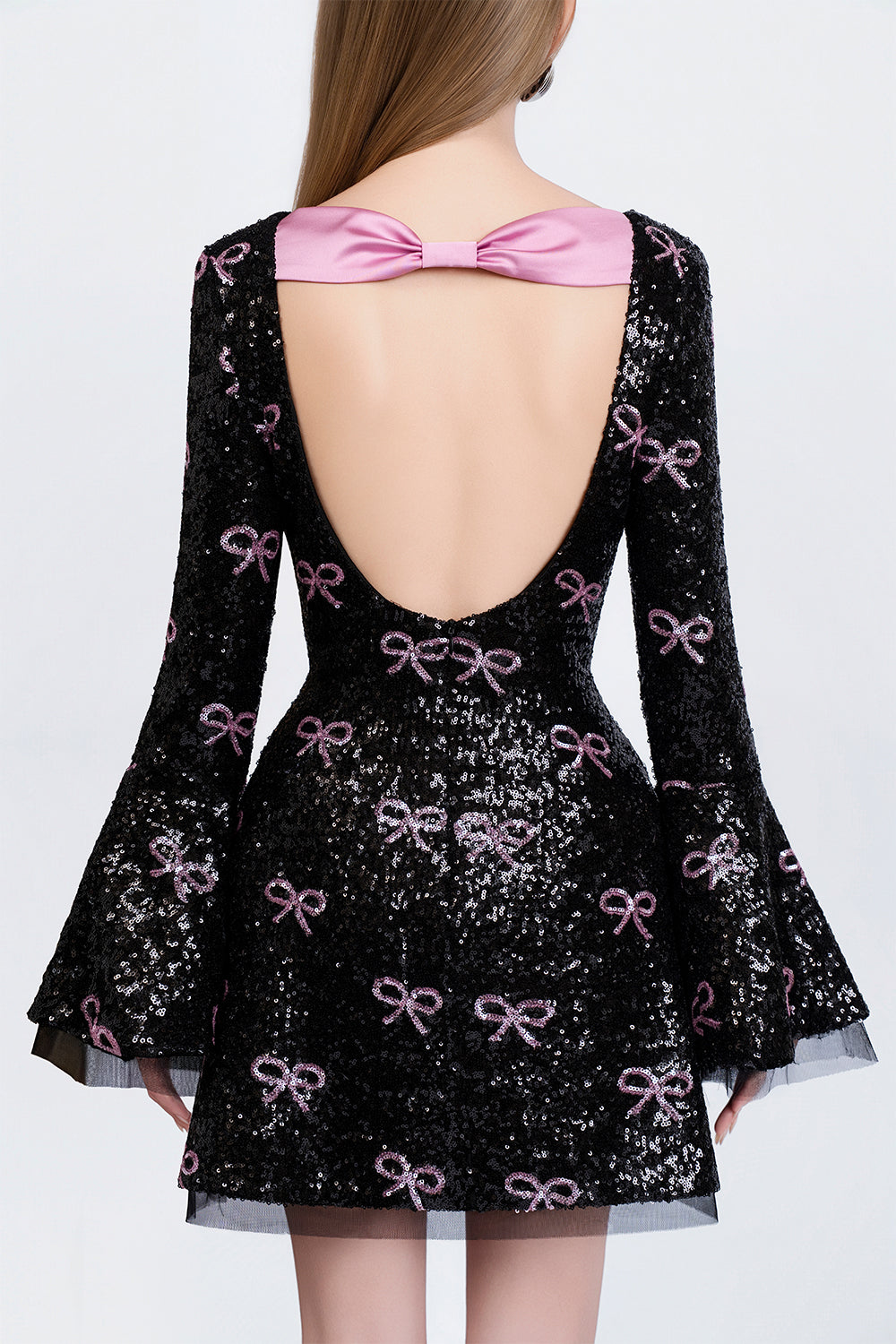 Moulin Dress - Front View Black Silk Dress by DeTHEIA