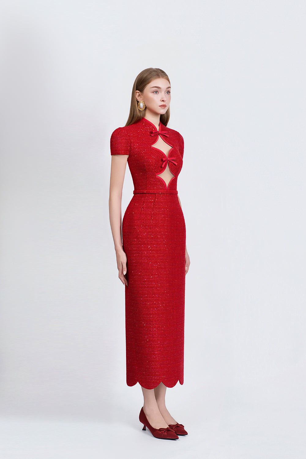 Rouge Red Pencil Dress Red / M