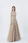 beige off-the-shoulder maxi dress, DeTHEIA De Nona Cometa