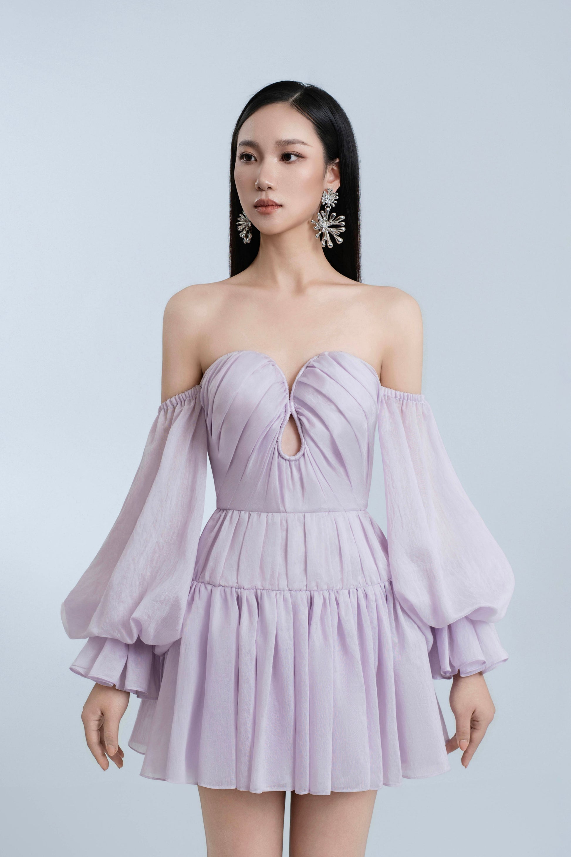 pastel violet dress Pastel Lavender Floral Tulle Ball Gown with Strapless Corset Bodice Ethereal Fairy Princess Evening Dress Romantic Couture Formal Gown Plus Size Size
