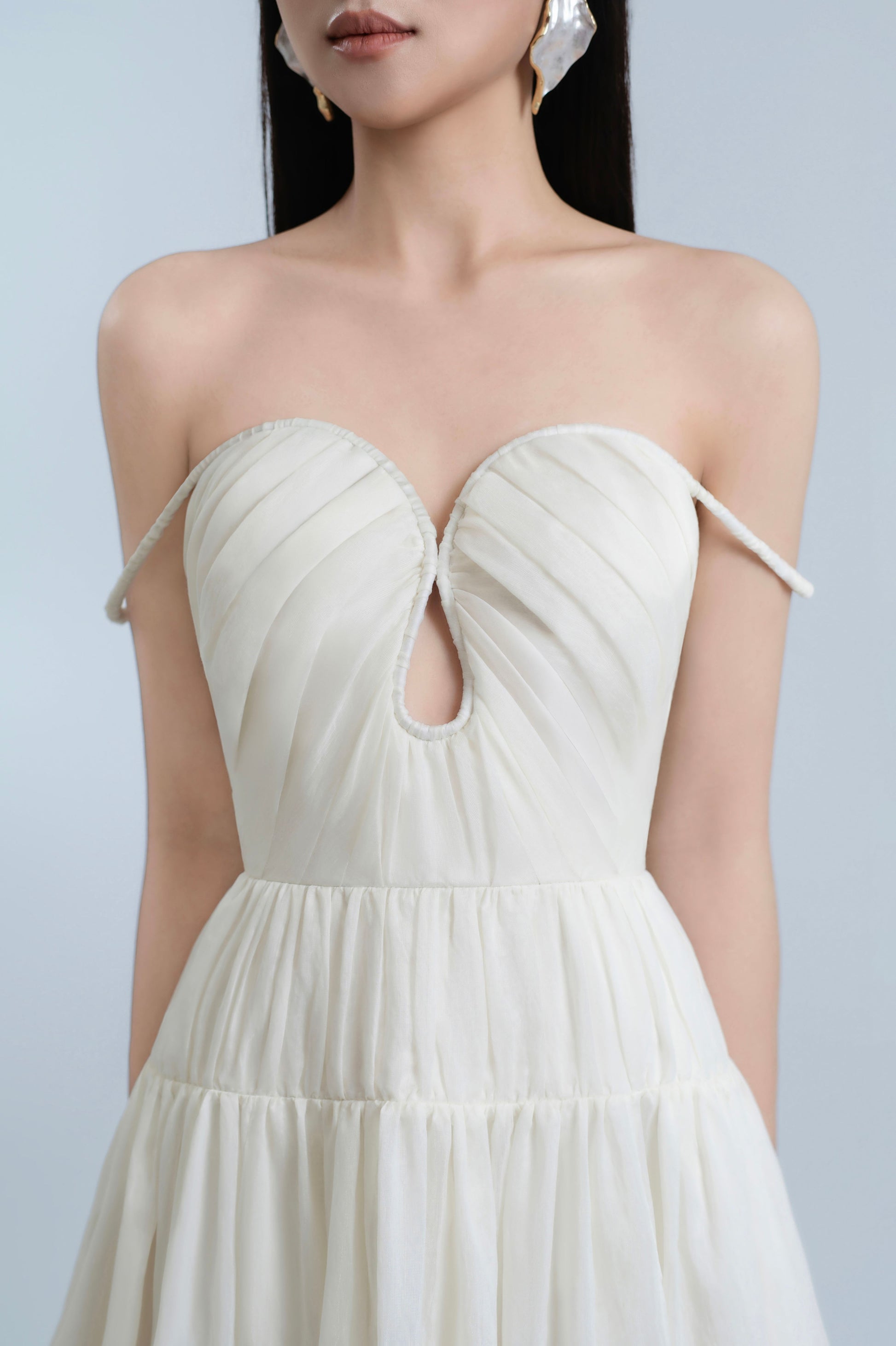 cream a line dress Azazie 2026 Beading A-Line Prom Dress Cream Gown