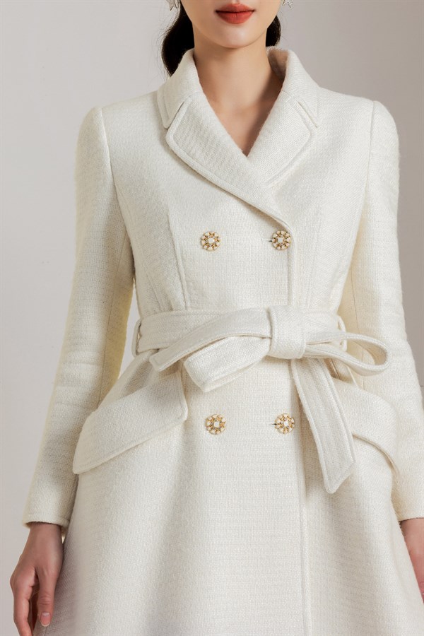 Mona Louise Coat - White